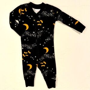 Hanna Andersson Zip Sleeper Boys 3-6M 60 cm Girls Halloween Midnight Stars Bats